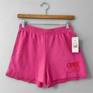 New ONE LOVE Zion Rootswear Pink Kids Shorts M